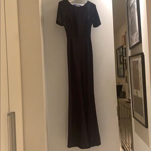 Stunt navy top shop satin gown